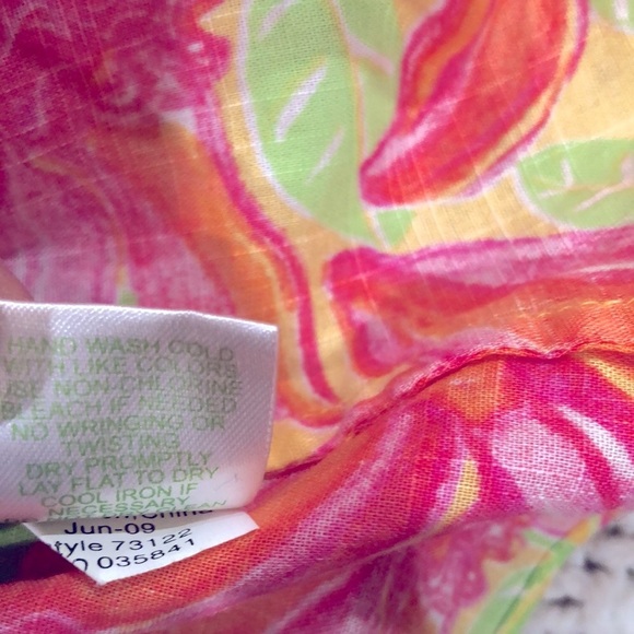 Lilly Pulitzer dress tropical floral with beaded details size medium cotton - Picture 11 of 11